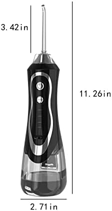 Xunion Irrigador de dente elétrico com 4 bicos, portátil e recarregável Ipx7 impermeável forte bateria duração