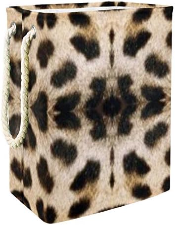 Impressão de leopardo unicey grande lixo dobrável cesto de roupa para cesto para berçário e quarto de crianças