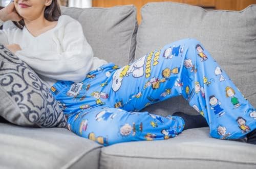 Amigos esnobes são para o Pijama Pants Life - confortável, de cabeceira solta e ultra -calçada - Charlie Brown Sleep