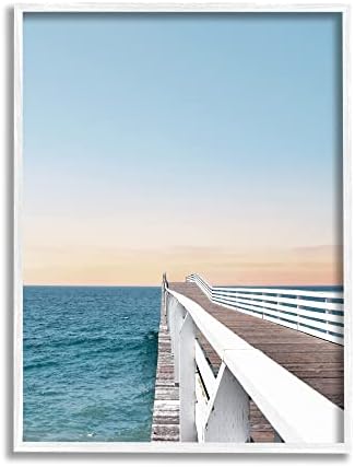 Stuell Industries Beautiful Boardwalk Dock Clear Sky Ocean Breeze, Design de Natalie Carpentieri