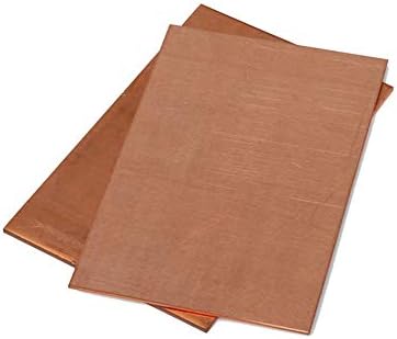 Folha de cobre de cobre Pure WSABC Pure Folha de latão de cobre para suprimentos de suprimentos da indústria, 11.8x11.8x0.06inch