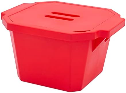 SP Bel-Art Magic Touch 2 High Performance Red Ice Bucket; 4,0 litros, com tampa - o design do item pode variar