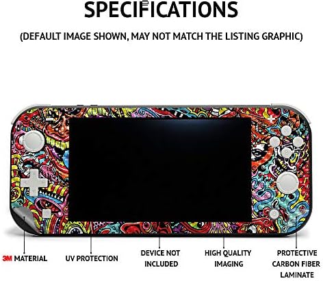 MightySkins Carbon Fiber Skin para Nintendo 3DS XL Original - Madeira abstrata | Acabamento protetor de fibra de carbono texturizada