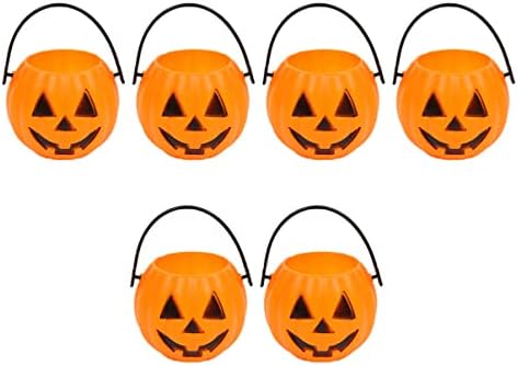 Abaodam Pumkin Decoração de 2 Halloween Pumpkin Candy Candy Kettle Candy Bucket Candy Jar Bucket, Halloween Pumpkin