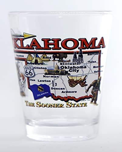 Oklahoma State Mapa Design RTP de vidro transparente