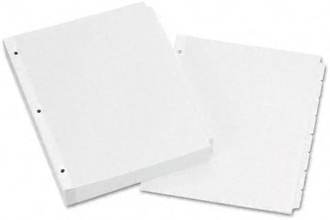 Avery: Divisores de guias simples reciclados, oito batidas, letra, branco, 24 conjuntos por caixa -: - Vendido como 2 pacotes