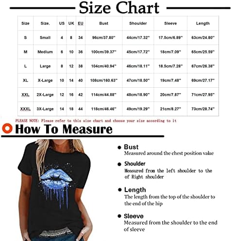 Girls 2023 Boat Neck Rainbow Lips Graphic Fit Fit Relaxed Fit Blouse Sexy Blusa de manga curta para mulheres