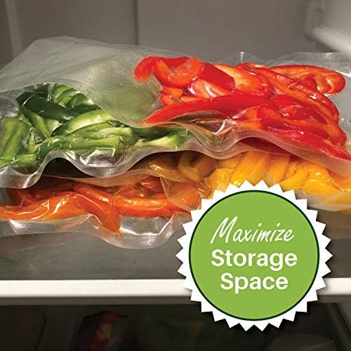 FoodSaver compatível com saco de armazenamento de alimentos a vácuo de 50 '| Grau comercial pesado | Um 8 x 50 'e um 11 x