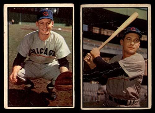 1953 Bowman Chicago Cubs, perto da equipe, colocou o Chicago Cubs VG Cubs