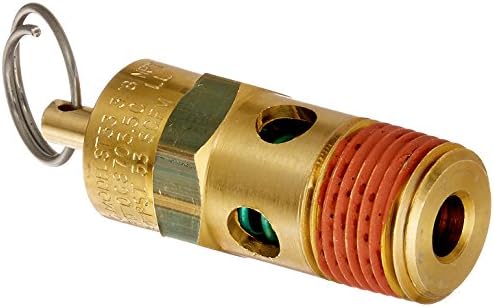 Dispositivos de controle ST2533-1A050 STRESS STRIENTE BRASS Seat macio ASME Válvula de segurança, pressão de 50 psi, 3/8 masculino NPT