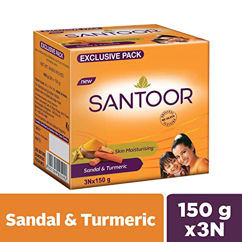 Sandália e sabonete de açafrão Santoor - 3x150gm