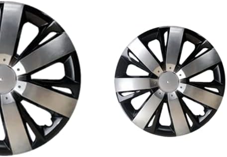 Snap 15 de polegada no Hubcaps Compatível com Volkswagen passat - conjunto de tampas de 4 aros para rodas de 15 polegadas - preto e cinza