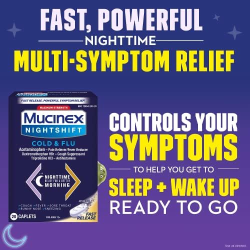 MUCINEX DRESPONHA NOTHIFICAÇÃO E GRUPA, força máxima poderosa alívio noturno multi -sintom