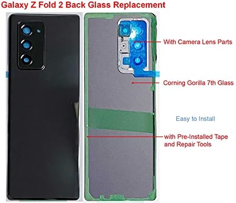Ulk Z dobra 2 reposição de vidro traseiro lente wcamera e fita pré-instalada para samsung galaxy zfold 2 sm-f916 5g versão z dobra