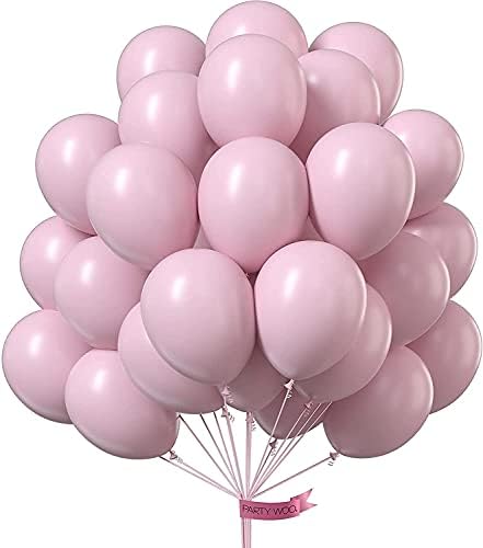 Pacote - balões rosa metálico 30 pcs 12 polegadas e balões rosa 50 pcs 12 polegadas