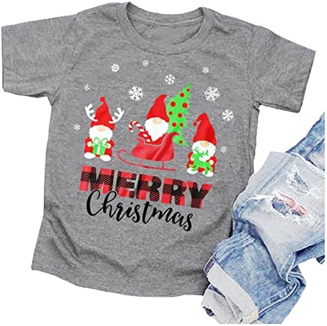 Feliz Natal Camisa Camisa Funny Santa Graphic Tops Topdler meninos meninos Meninas Xmas de presente camiseta Tops
