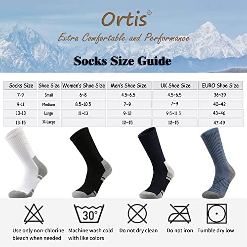 Ortis Cotton umidade Wicking Brandable Work Boot Cushion Socks para homens 10 pacote