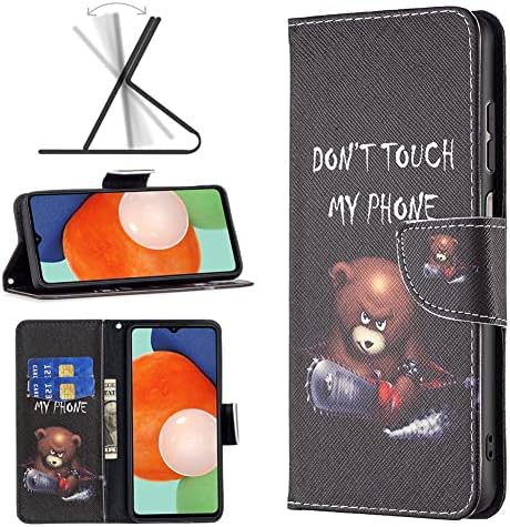 IMIRST PARA SAMSUNG Galaxy A13 4G Caixa de carteira pintada com cartões com cartões de crédito Slot Kickstand PU CATO MAGNÉTICO