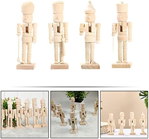Festa de Natal de Toyvian Favor Presentes 4pcs Wood Wood Christmas Nutcracker Soldier Figuras