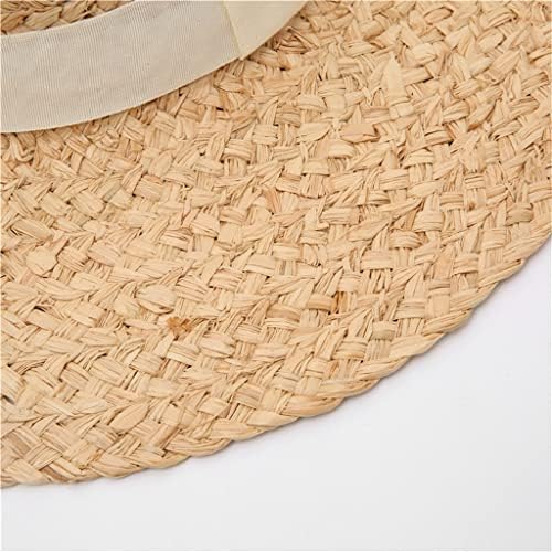 Zsedp Hat Women Summer Big Wide Brim Bordado Bordado Sun Proteção Fluppy Chapéus de praia dobráveis ​​para mulheres