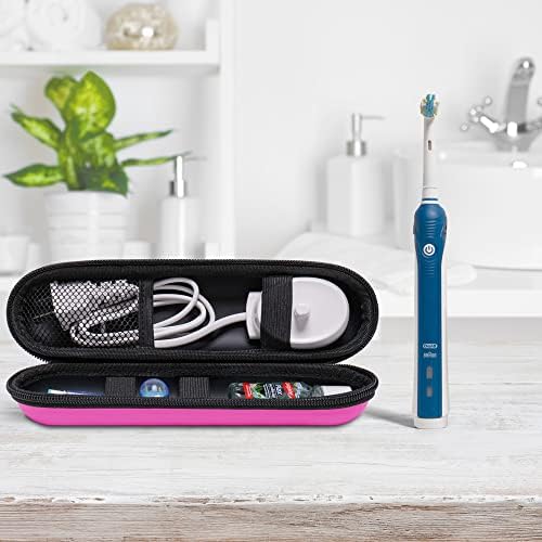 EVA Electric Toothbrush Caso - Caixa durável da casca dura com bolso de malha - se encaixa na maioria dos produtos