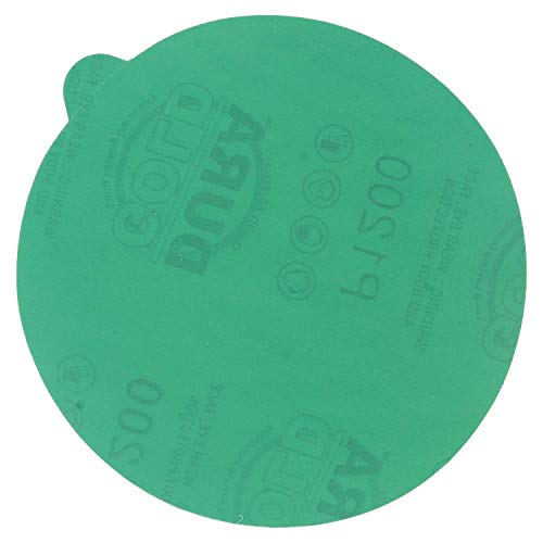 DURA -GOLD 5 Green Film PSA Sanding Discs - 1200 Grit & 5 PSA Da Sander Backing Plate Plaw