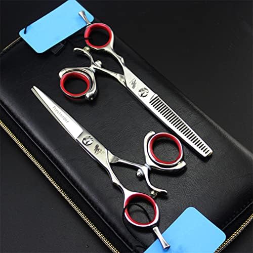 Kit de tesoura de tesoura de corte de cabelo dsxzm, tesoura profissional de tesoura de cabeleireiro, 440c para homens kit de corte de barbeiro de salão de salão em casa, 5,5 polegadas