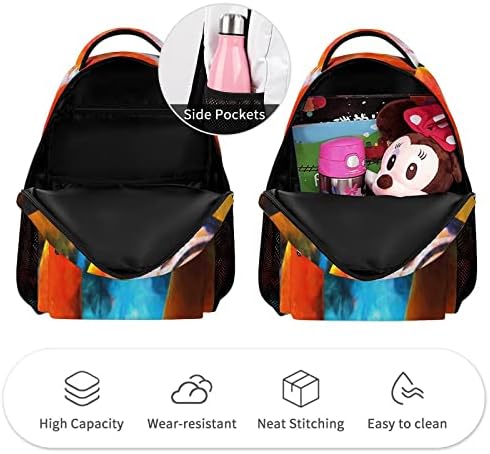 Mochila da escola Flamingo Bird Backpack Backpack Backpack para viagens para compras