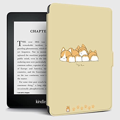 Caso Lyzgf para Kindle - Caso impresso para cães corgi fofo para casos de paperwhite de papelwhite tampa à prova d'água Soft Ultra
