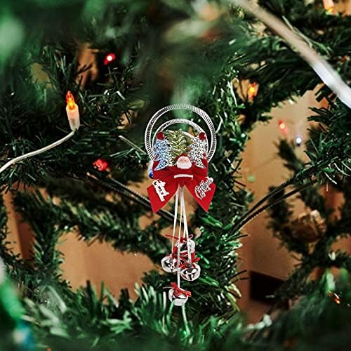 Árvore de Natal Treça de três ring String Decoração de Natal Acessórios de ferro Ornamentos Bell Decoração de Cerâmica