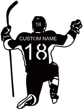 Adorável POD Hockey Metal Sign Wallart, sinal de metal de hóquei personalizado, nome de hóquei personalizado, decoração