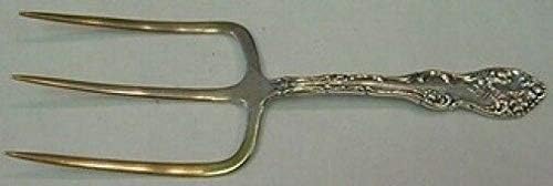 Inglês antigo de Towle Sterling Silver Toast Serving Fork 7 Gold Washed