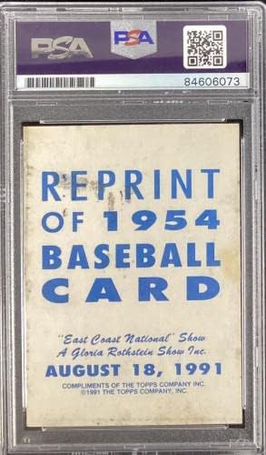 Hank Aaron assinou 1954 Topps Rookie Baseball Cartão Reimpressão PSA/DNA Auto 10 - Cartões autografados com arestos