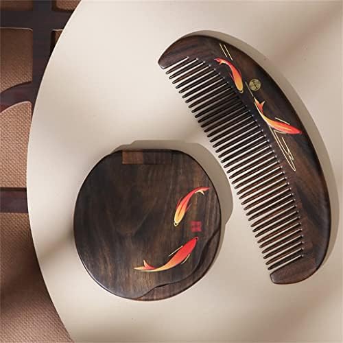 SDFGH pente espelho conjunto caixa de presente Home Massagem portátil pente de cabelo comprido cabelos curtos Presente pessoal Cuidado com cabelo pente de cabelo (cor: a, tamanho