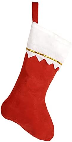 DIY Felting Stock Red Party meias lareira de 15 polegadas Favores de decoração de presentes para a decoração de natal de Natal de Natal decoração de mesa de Natal vintage