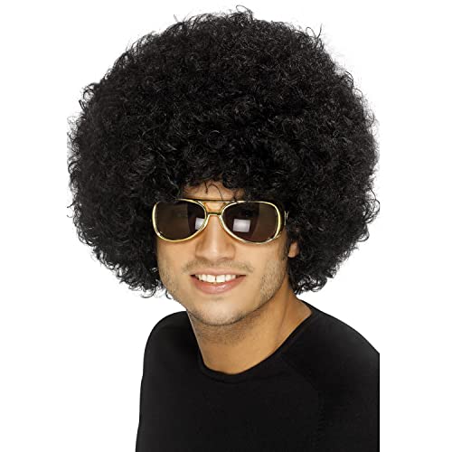 Hairmujer Short Afro Wigs 70 Men's Men Curly Wig Puff Hair Synthetic Wig para homens negros