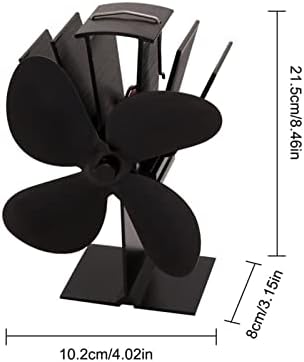 Uongfi chaminé sem fumo sem eletricidade 4 lâminas de soprador fogões de madeira fogões fãs fãs de calor de lareira ecológica acionada por calor