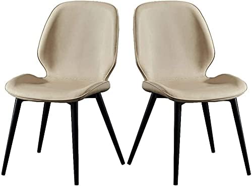 Cadeiras da sala de jantar cadeira de sotaque da sala de estar elegante cadeira de jantar com assento macio e pernas de metal