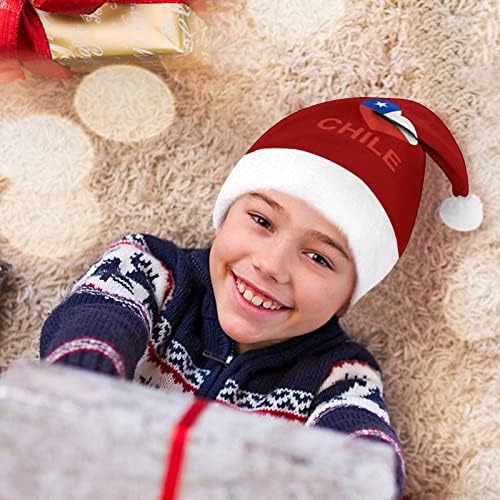 Love chile luxuoso chapéu de natal travessura e lindas chapéus de Papai Noel com borda de pelúcia e decoração de natal