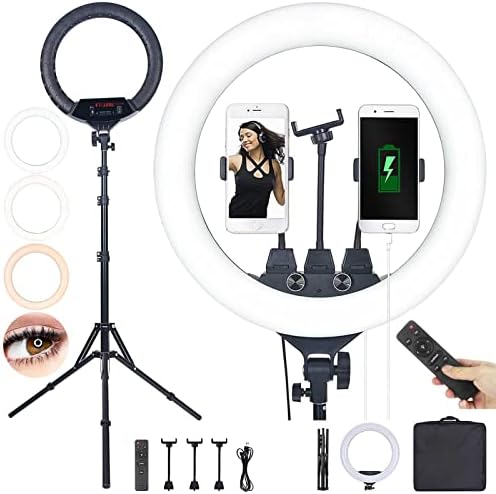 Anel de selfie Luz com suporte para tripé e suporte para transmissão ao vivo/maquiagem, Câmera LED BELACE RINGLEM PARA O YouTube Tiktok