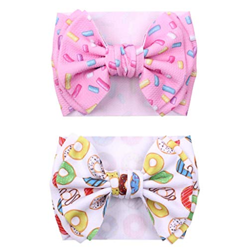 J&J Boutiques Donut & Sprinkle 7 Bow Headwrap para meninas