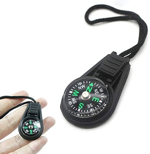 SDFGH Mini Compass Survival Kit com chaveiro para camping ao ar livre ideal para colocar no bolso