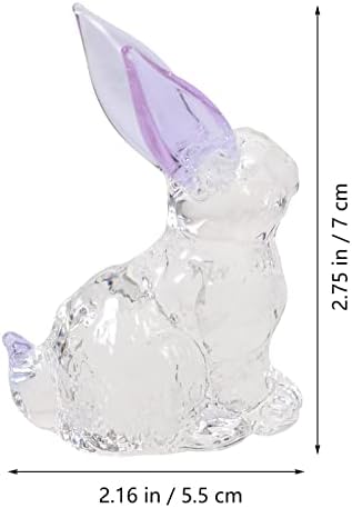 Tofficu Desk Topper Crystal Páscoa Bunny estatuetas Ano da estátua de coelho Bunny Bunny Collectible