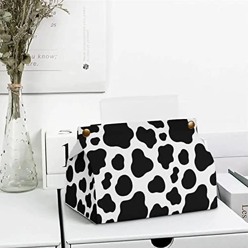 Pattern de vaca Caixa de lenço de lençol de lençóis de papel para dispensador de papel para guardana