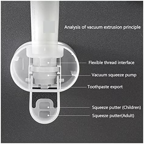 Auxílios de aperto de tubo ， Creative Automatic Automatic dente dispensador de parede Montou a pasta de dente de dentes de dentes