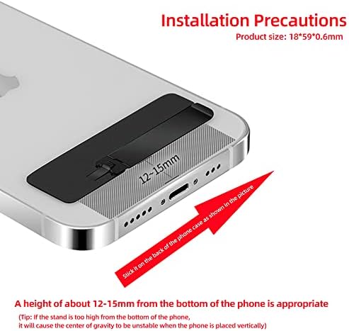 Pacote Vevood 2 Stand Slim, Stand Horizontal Vertical para iPhone 14/13/12/11/se mini pro max, Galaxy S22/S21/S20 Fe Ultra e qualquer telefone - preto