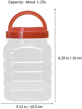 Zerodeko Candy Jar 2pcs plástico transparente garrafa de mel jarra de mel mel mel mel dispensador de alimentos de armazenamento