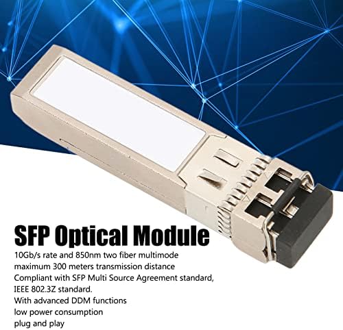 10 Gigabit SFP LC Multi Mode Transceptor, 10G 850nm 300Meters SFP Suporte ao transceptor DDM, MMF transceptor de fibra óptica MMF