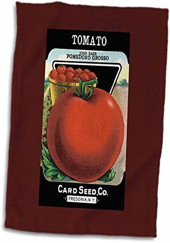 3drose tomate John Baer Pomedoro Grosso Reprodução de pacotes de sementes de vegetais - toalhas - toalhas