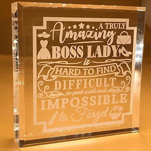 Presentes de chefe para mulheres | Presentes da senhora do chefe | Líder | Engraçado | Mulher | Desk | Natal | Peso de papel | Lembrança